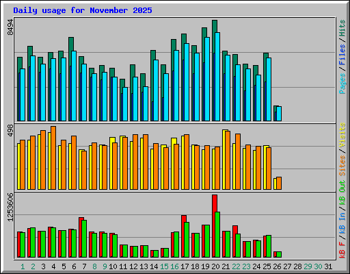 Daily usage for November 2025