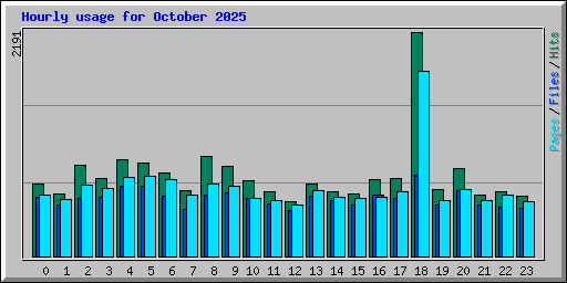 Hourly usage for October 2025