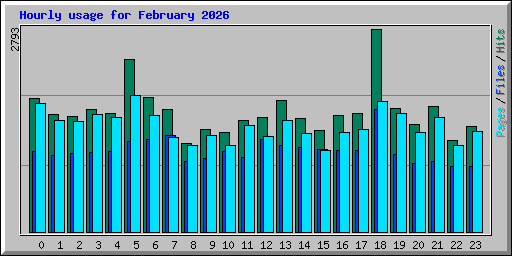 Hourly usage for February 2026